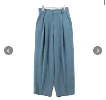 6 ROKU GEORGETTE PANTS 조젯 턱 팬츠 스카이블루