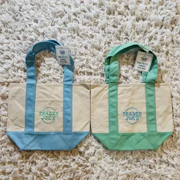 Trader Joe's 캔버스 미니 토트백 2개 세트