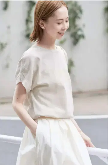 SLOBE IENA 아이스 코튼 프렌치 슬리브 풀오버