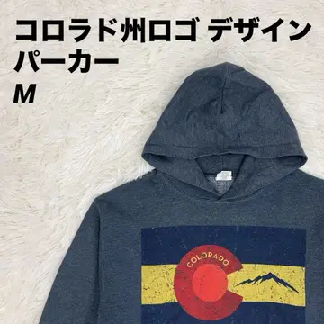 후드티 후드 콜로라도주 로고 디자인 그레이 M 사이즈 남성용 남녀 공용