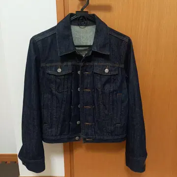 다크 네이비 데님 자켓 숏 기장