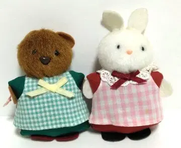 곰 토끼 봉제 인형 마스코트 브로치 레트로 곰 토끼 동물