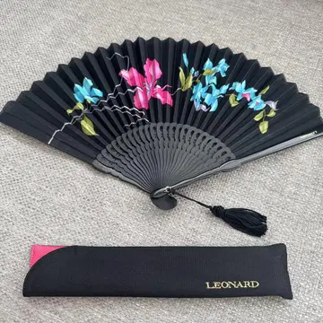 LEONARD 레오나르 꽃무늬 부채 센스 케이스 포함