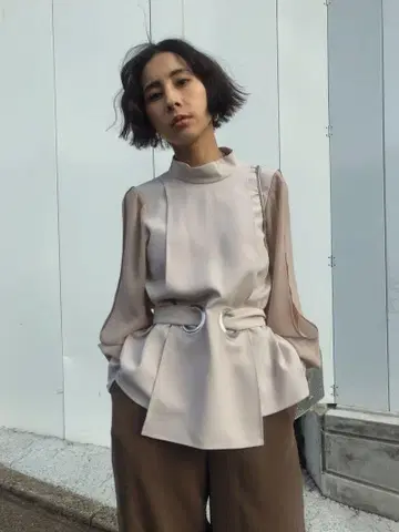 택 포함 AMERI APRON LADY BLOUSE vintage