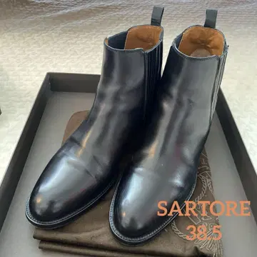 [SARTORE] 블랙 38.5cm 숏부츠 정가 9만 8천 엔