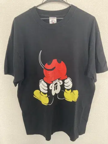 90s USA제 빈티지 거꾸로 미키 T셔츠 XL