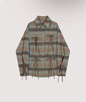 LA POMME petit Many Ribbon Check Shirt