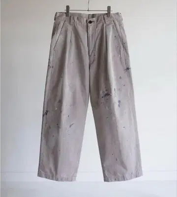 ancellm PAINT CHINO TROUSERS(GRAY) 3