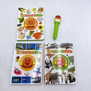 B101 호빵맨 말하는 도감 3권&터치 펜 사용 불가