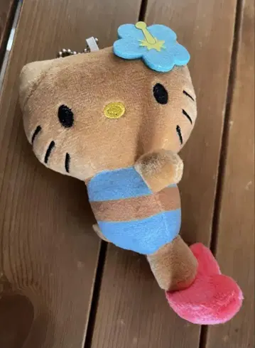새상품 일광화상 키티 서핑 헬로키티 봉제 인형 키링