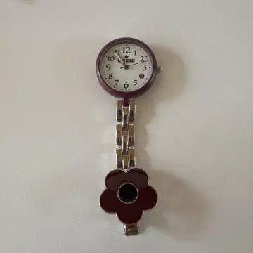MARY QUANT 플라워 모티브 회중시계 마리콴트 너스 워치