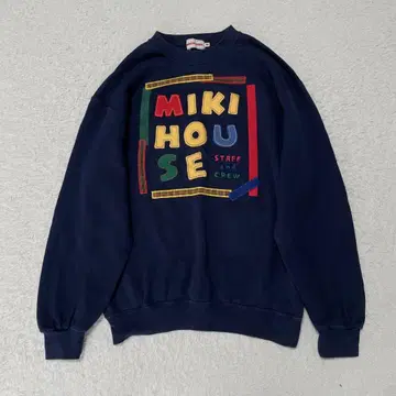 미키하우스 MIKIHOUSE 자수 와펜 로고 맨투맨 트레이닝복 M