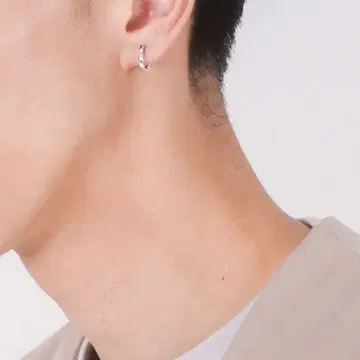 [ 미사용 새상품 ] LION HEART 후프 귀걸이 S 크로싱 실버