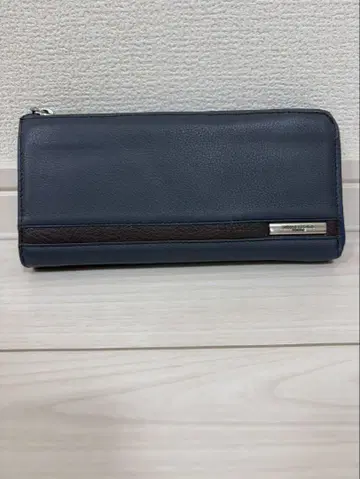 미사용 새상품 히로코코시노 장지갑 라운드 지퍼 네이비