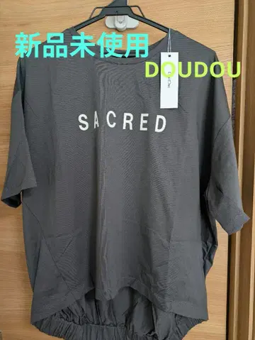 미사용 새상품 DOUDOU 백 개더 로고T
