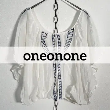 론 헤르만 구매 oneonone 실크 프렌치 슬리브 자수 티셔츠