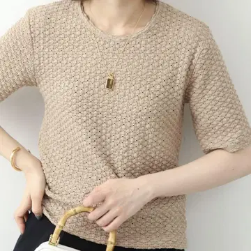 슬로브 이에나 와플 레이스 풀오버 최근 23ss 베이지 티셔츠