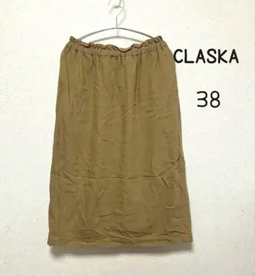 CLASKA D 스커트 울 코튼 린넨 38
