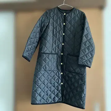 Traditional Weatherwear 블랙 퀼팅 롱 코트