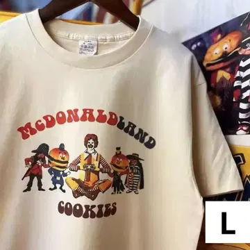 남성용 t셔츠 L MC DONALDLAND COOKIES 새상품 코튼