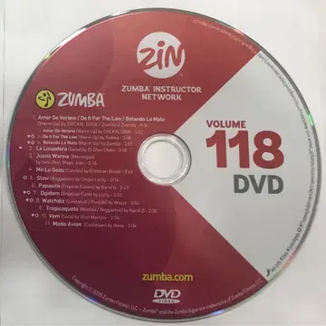 ZUMBA DVD zin118 최신 버전