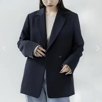 crewre 크루레 더블 브레스트 트윌 자켓