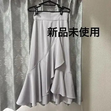 INGNI 연보라 라벤더 컬러 플레어 스커트