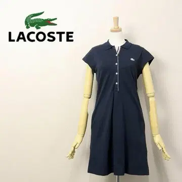 라코스테 lacoste 트리코  피케 셔츠 원피스 네이비