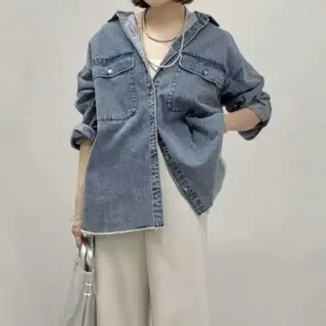 SHENERY 오버 셔츠 데님