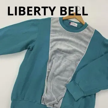 LIBERTY BELL 맨투맨 터콰이즈x그레이 #2065