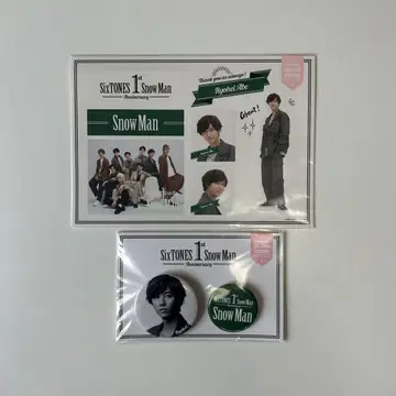 SnowMan 1stAnniversary 굿즈 캔뱃지 씰