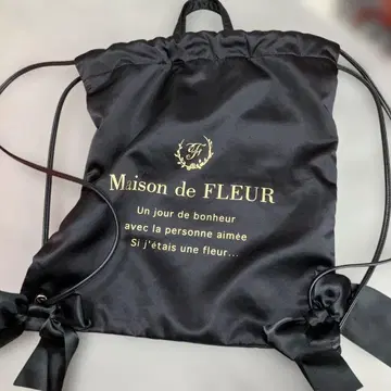 Maison de FLEUR 냅색 리본 백팩 복조리 백팩