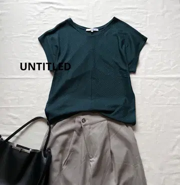 언타이틀 UNTITLED 프렌치 슬리브 상의 반팔 그린