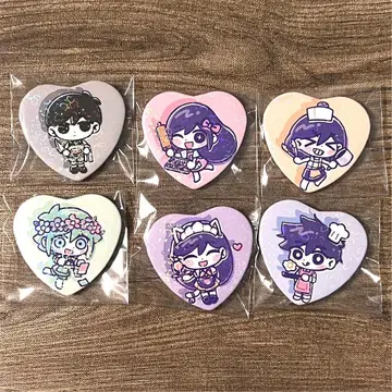 OMORI x Requiem Cafe Heart Button Pin