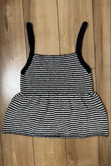 [ 미사용 새상품 ] zara 스트라이프 플럼 니트탑