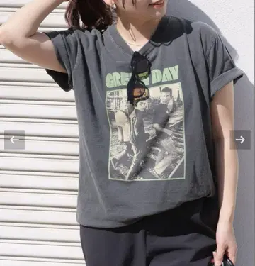 GREEN DAY TEE 그레이 F 사이즈