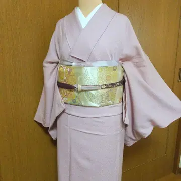 순수 실크 이로무지 단의 후지색 하나비시 하나츠몬 시츠케 이토츠키