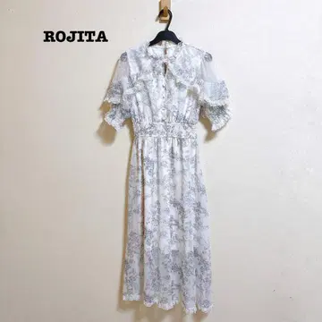 새상품급 로지타 꽃무늬 롱 원피스 플라워 프린트 셔링