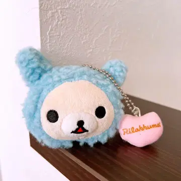 코리락쿠마 토끼 하트 볼체인 키링