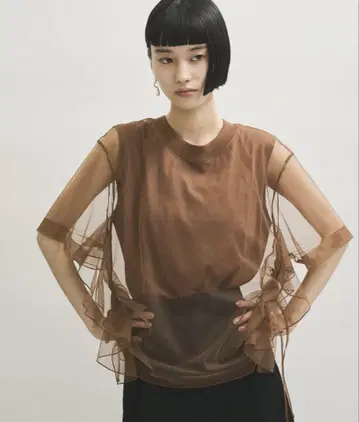ADAM ET ROPE' FEMME 개더튤 상의