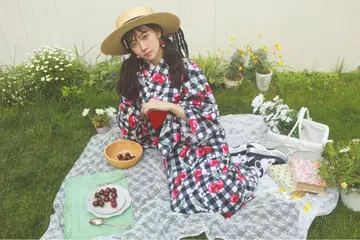 스완키스 Swankiss 유카타 깅엄 체크