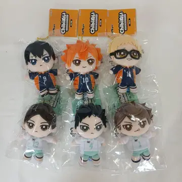 하이큐 Chibi  앉은 마스코트 봉제 인형 키링 세트