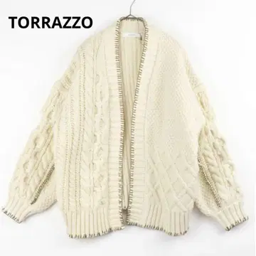 TORRAZZO 케이블 프린지 가디건 마릴린 문