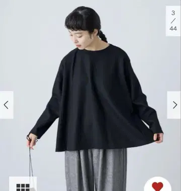 택 포함 새상품 어반 리서치 카구레 울 플레어 풀오버 BLACK