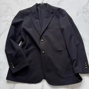 새상품급 유니클로 UNIQLO 테일러드 자켓 네이비 골드 버튼 M