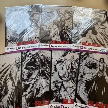 미개봉 BLEACH 제일복권 클리어 포스터 D상 7매 세트