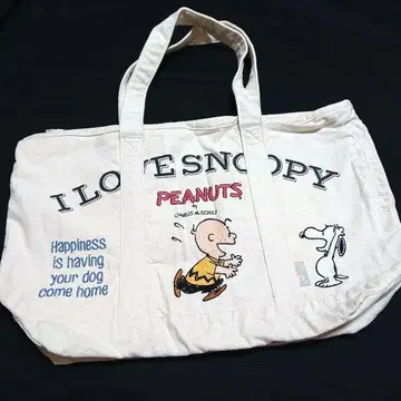 자수 SNOOPY 스누피 루트토트 토트백