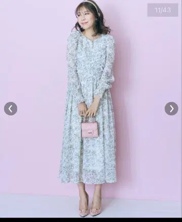 LL 마룬 셔링 디자인 원피스