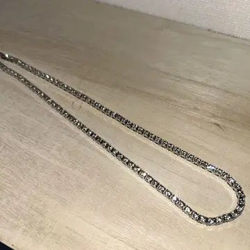 화이트 골드 테니스 목걸이 폭 2.2mm 50cm