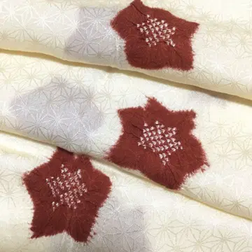 순수 실크 오비 장식 천 린다 시보리 빨간색